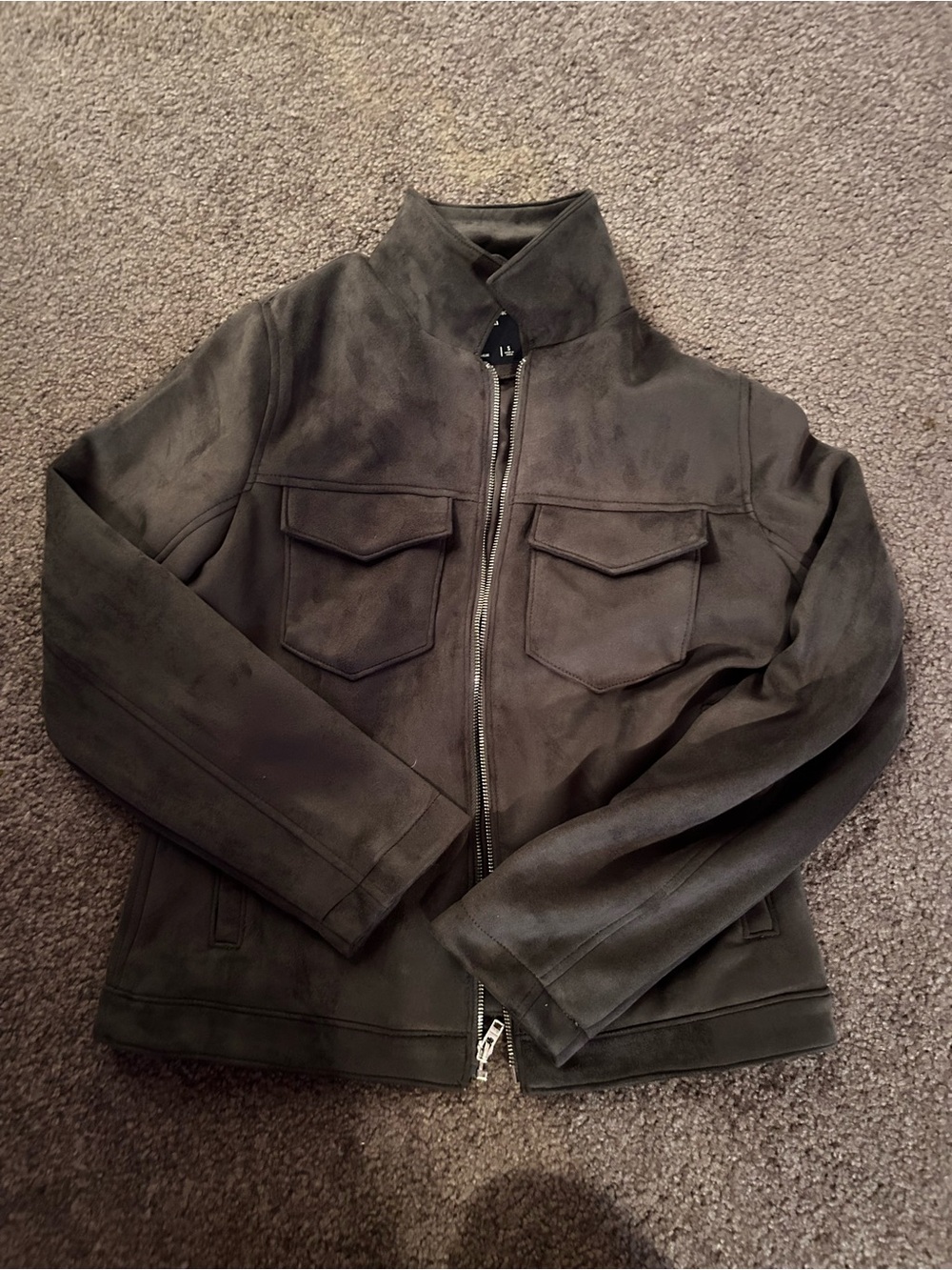 Abercrombie and fitch vegan suede jacket